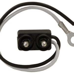 DOT LIGHT PLUG 2-PIN PL-10 MALE WITH STRIPPED POWER AND #10 RING ON GROUND