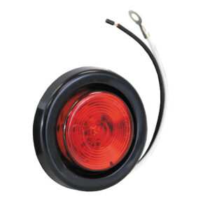 2 INCH RED ROUND MARKER/CLEARANCE LIGHT KIT WITH 1 LED (PL-10 CONNECTION, INCLUDES GROMMET AND PLUG)