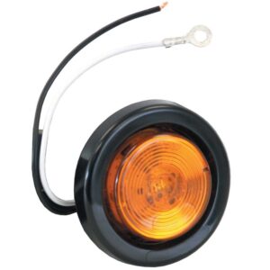 2 INCH AMBER ROUND MARKER/CLEARANCE LIGHT KIT WITH 1 LED (PL-10 CONNECTION, INCLUDES GROMMET AND PLUG)